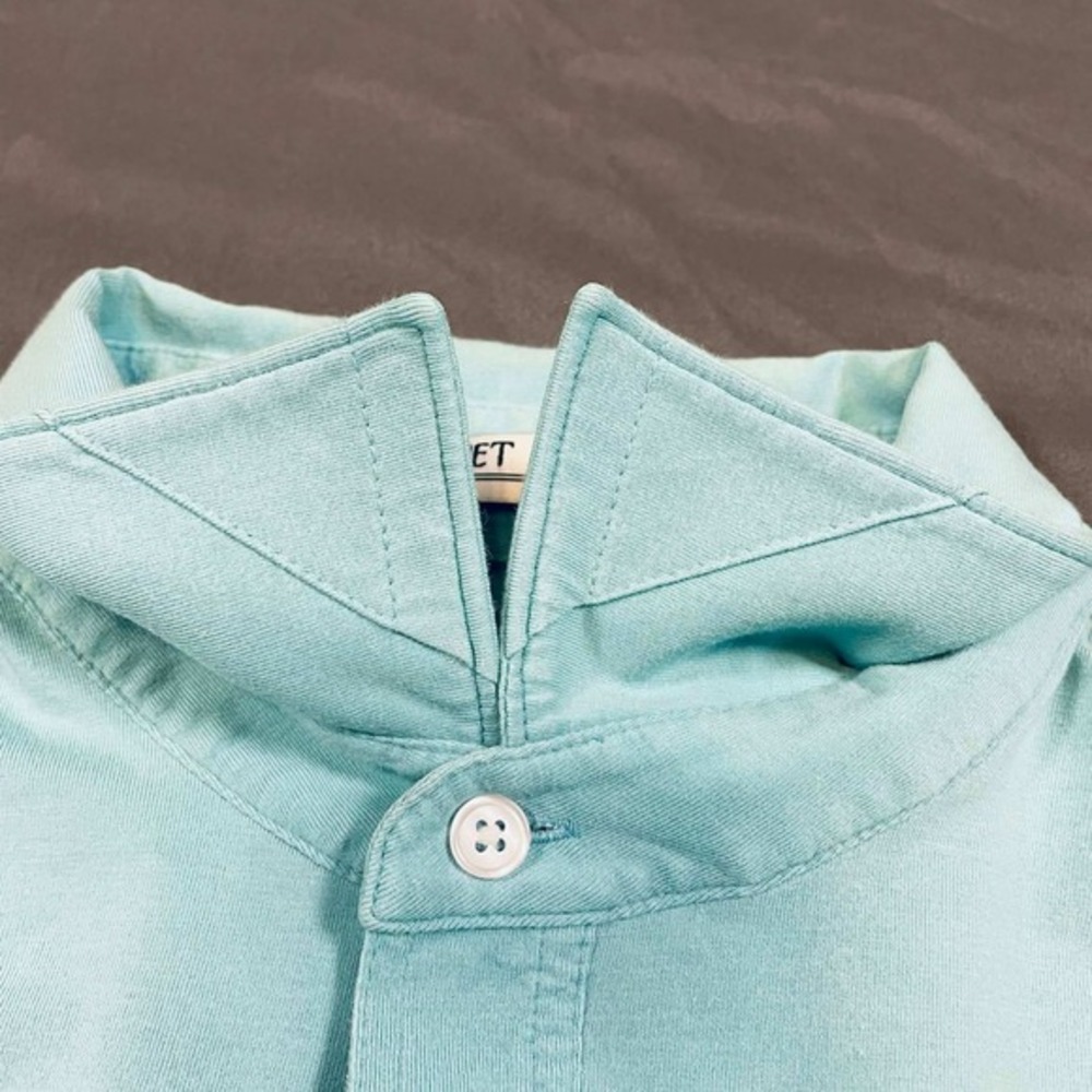 Criquet Mens Performance Polo Shirt Soft Blue Short Sleeve Size‎ L - Picture 6 of 8
